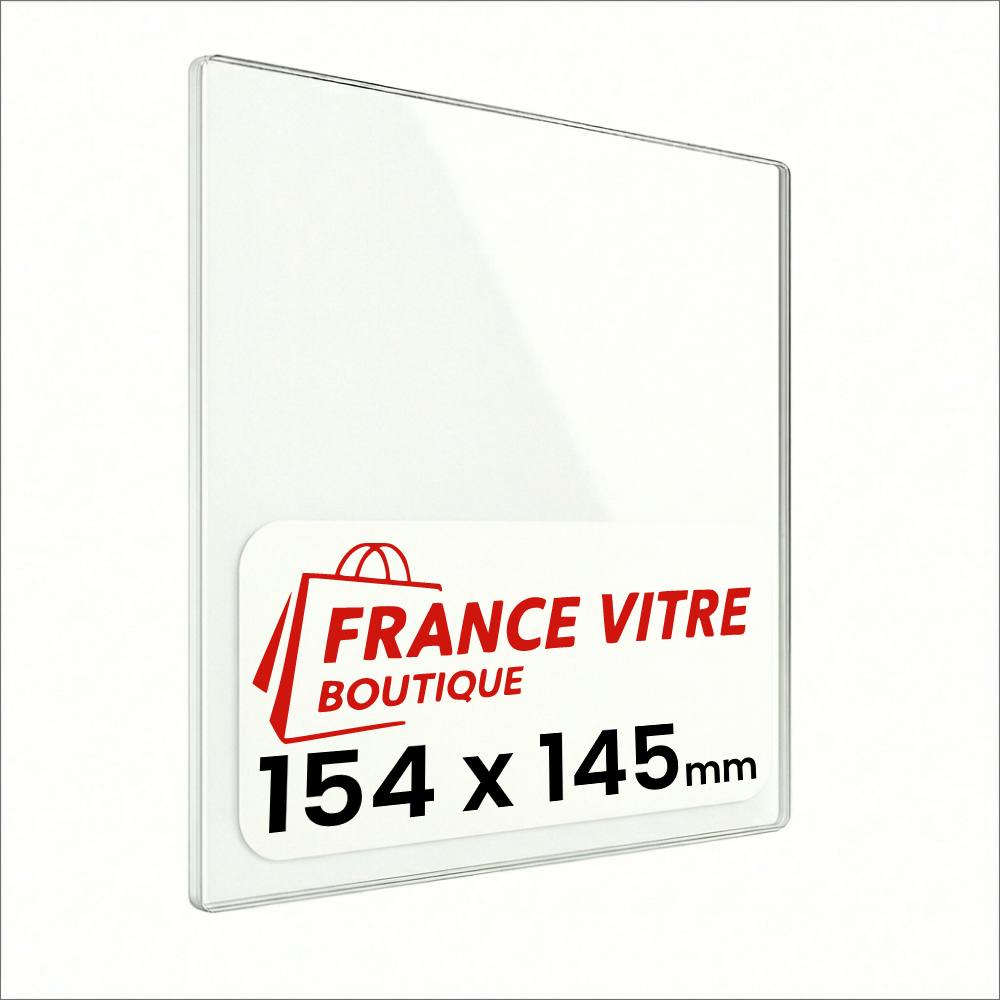 JOTUL - modèle : 602 - 154 x 145 x 4 mm - Vitre de cheminée pour insert et poêle à bois - verre de rechange - jusqu'à 800°C