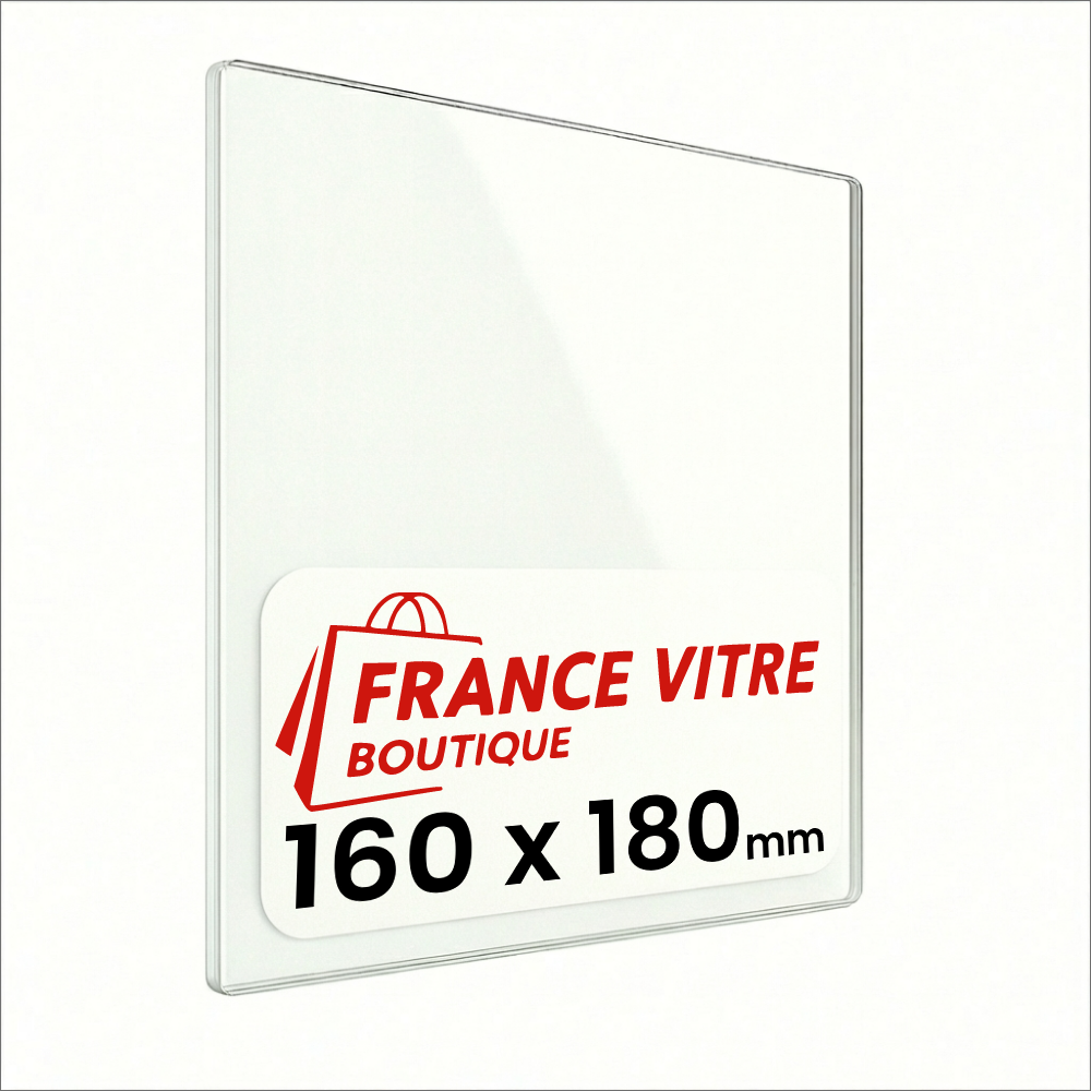 JOTUL - modèle : f602-eco - 160 x 180 x 4 mm - Vitre de cheminée pour insert et poêle à bois - verre de rechange - jusqu'à 800°C