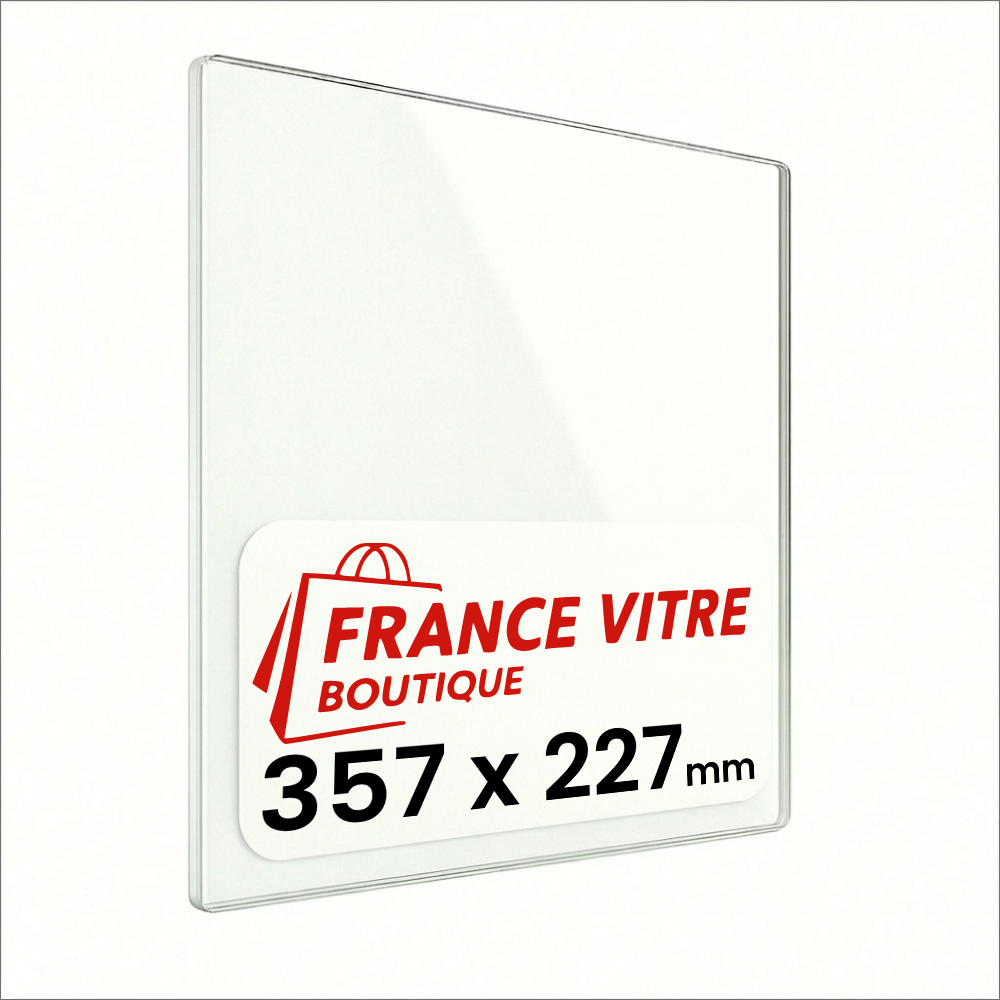 JOTUL - modèle : f8-ancien - 357 x 227 x 4 mm - Vitre de cheminée pour insert et poêle à bois - verre de rechange - jusqu'à 800°C